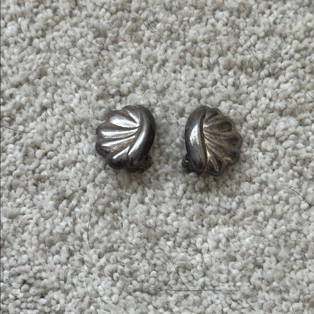Vintage sterling Silver Clip-On Earrings